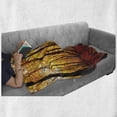 thumbnail image 5 of Nature Soft Flannel Fleece Throw Blanket, Forest Trees in the Fall with Orange Warm Leaves Lake Woodsy Design Farmhouse, Cozy Plush for Indoor and Outdoor Use, 60" x 80", Brown Orange, by Ambesonne, 5 of 5