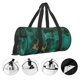 thumbnail image 3 of Fotbe Green Gold Glitter Bolsa Deportiva de Lona Plegable con Estampado, Bolsa de Gimnasio con Bolsillo Seco/Húmedo, Bolsa de Viaje Ultraligera de Gran Capacidad, 3 of 6