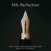 Wordsworth & Black Fountain Pen, Medium Nib Ink Pen, Brown Wood - Refillable, Calligraphy