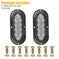 thumbnail image 2 of 2 Pcs Feux Arrière de Remorque Ovales à Led 6 Pouces 10 LEDs IP67 Feux de Freinage de Remplacement pour Camions RV, 2 of 9