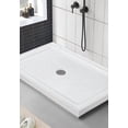 thumbnail image 4 of GloryStar Shower Base with Left Stainless Steel Drain, Rectangular Acrylic Shower Pan with Slip Resistant Textured Surface, Easy to Clean, Designed for Modern Bathroom Flooring, 4 of 8