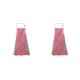 thumbnail image 2 of Wosthever Delantal lavable a la moda, delantal antiincrustante de cocina a rayas simples, delantal para mujer, suministros de cocina, café, Rojo 2piezas, 2 of 6