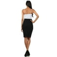 thumbnail image 4 of Petite High Waist Stretch Pencil Skirt with Shirred Waist Detail - Black - 2X, 4 of 4