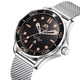 thumbnail image 2 of Reloj mecánico automático luminoso de acero con correa de malla para hombre, 2 of 5