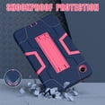 thumbnail image 6 of Allytech Galaxy Tab A9 Plus Case 2023 with Screen Protector Hybid Heavy Duty Rugged Shockproof Kickstand Kids Cover for Samsung Galaxy Tab A9+/Plus 11 Inch Tablet SM-X210/X216/X218, Navy+Rose, 6 of 7