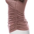 thumbnail image 3 of FashionOutfit Women's Cap Sleeve Scoop Neck Shirred Tee, 3 of 3