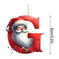 thumbnail image 3 of yulier 26 Initial Letter Christmas Ornaments, Red Personalized Christmas Initial Ornaments with Santa Claus, Christmas Tree Decoration Hanging Pendant Xmas Gifts for Kids Family, 3 of 4