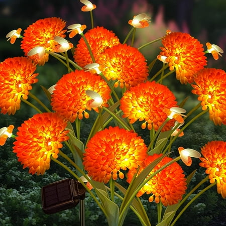 

Solar Swaying Bee Lights 4 Pack Flowers Outdoor Waterproof Garden Patio Yard