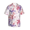 thumbnail image 2 of Hawaiian Shirt For Men, Lilies Flowers Colorful Mens Button Down Short Sleeve Shirt, Summer Beach Shirts For Men, 2 of 2