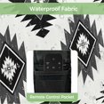 thumbnail image 4 of Outdoor TV Cover 36 to 39 Inches, Bohemian Black Gray Aztec Ethnic Style Geometric Country Waterproof TV Cover with Remote Control Pocket, Flat Screen TV Cover Protector for Outside TV, 4 of 6