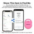 thumbnail image 5 of Smart Bluetooth Tracker Works with Apple Find My APP (iOS Only, Not for Android), Key Finder Tracker Tags for Luggage, Backpack, Bike (Apple MFI Certified) Pink-1 Pack, 5 of 6