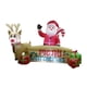 thumbnail image 3 of Papá Noel y reno inflables navideños con letrero de , diseño de escena gigante, LED incorporado, L118.11 pulgadas para porche y césped., 3 of 9
