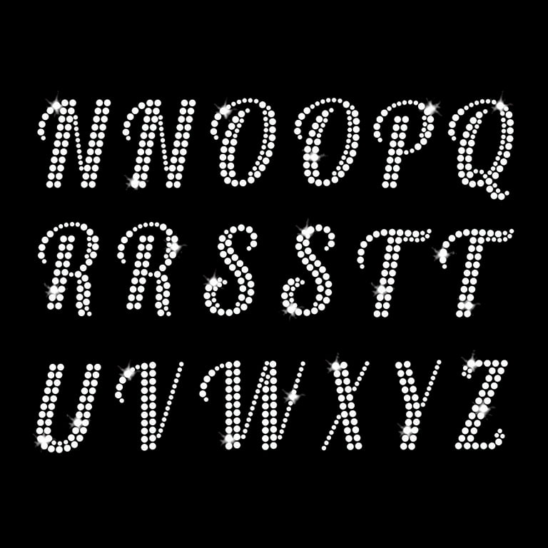 Pearl Diamante Alphabet iron on letter – MJC Blanks & Vinyl