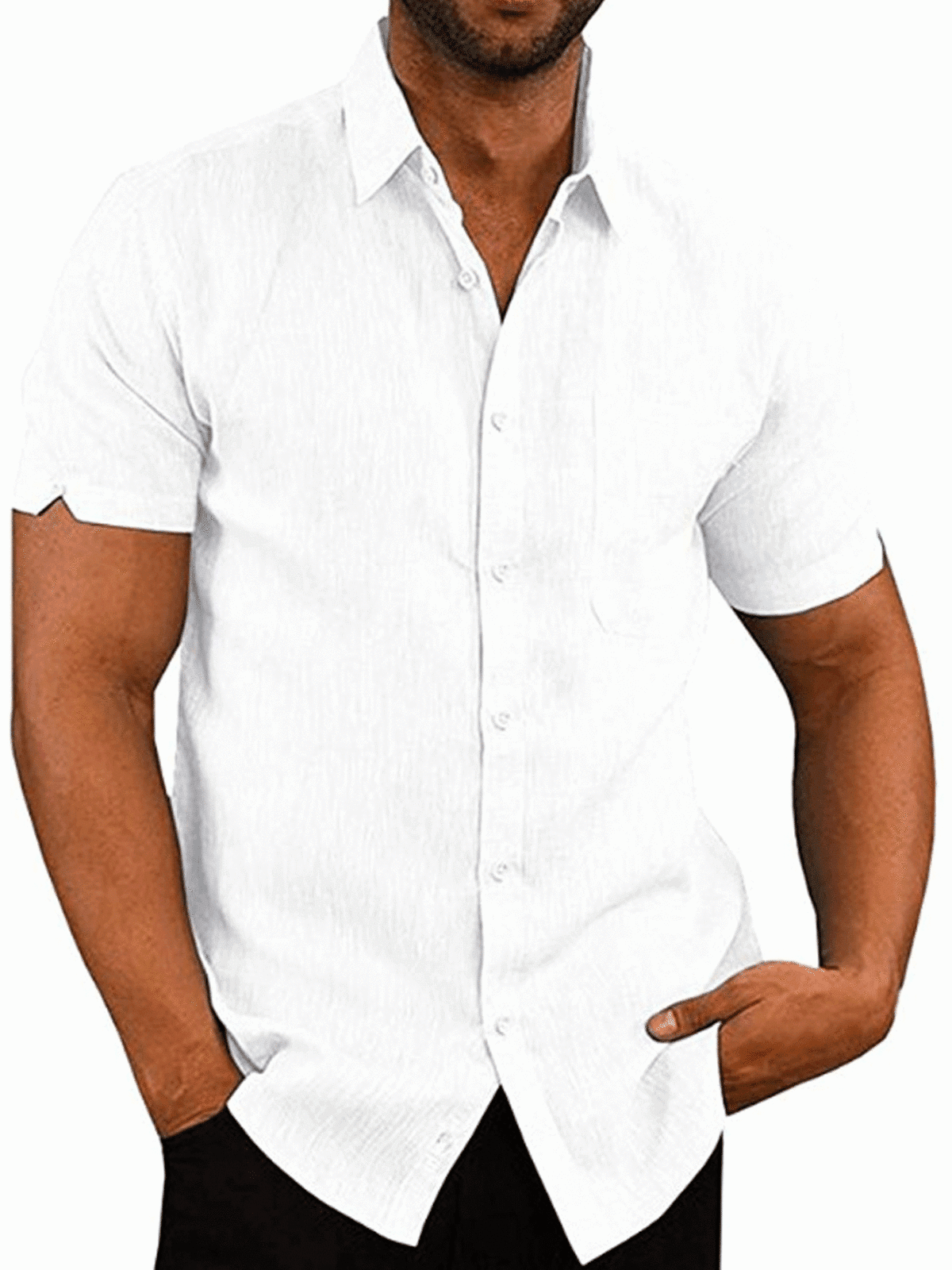 Luiryare Men Short Sleeve Dress Shirts 