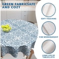 thumbnail image 3 of Boho Round Tablecloth Modern Minimalism Farmhouse Table Cover Geometric Navy Blue Table Cloth 60 Inch Waterproof Polyester Cloth Navy Blue Decorative for Home Kitchen Camping Party Dining, 3 of 6