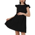 thumbnail image 1 of Lucakuins Vestido de Maternidad para Mujer, Mini Vestido de Embarazo con Cuello Redondo y Cuello Redondo para Casual Diario Lucakuins moda, 1 of 6