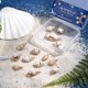 thumbnail image 4 of 1 caja de 16 piezas de 4 estilos de conchas marinas en espiral con diseño de océano y playa, colgantes artesanales con forma de concha y abalorios chapados en oro., 4 of 9