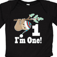 thumbnail image 4 of Inktastic First Birthday Sloth 1 Year Old Boys or Girls Long Sleeve Baby Bodysuit, 4 of 5