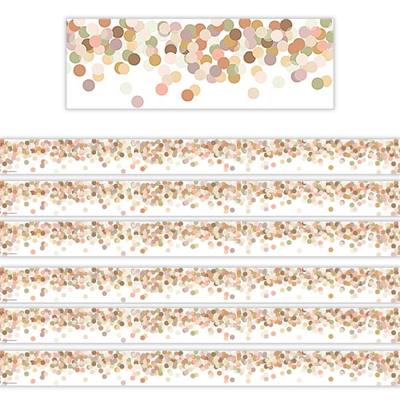 Teacher Created Resources Calming Confetti Straight Border Trim, 35 Feet Per Pack, 6 Packs