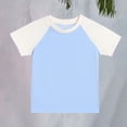 thumbnail image 5 of Coerni Girls Cute T Shirts Casual Cotton Raglan Short Sleeve Crewneck Color Block Summer Tees Boys Quick Dry Basketball T-Shirt, 5 of 9