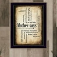 thumbnail image 2 of Trendy Decor4U "Mother Says" By Susan Ball, Printed Wall Art, Ready To Hang Framed Poster, Black Frame - Finish:Multi-Finish:Multi, 2 of 2