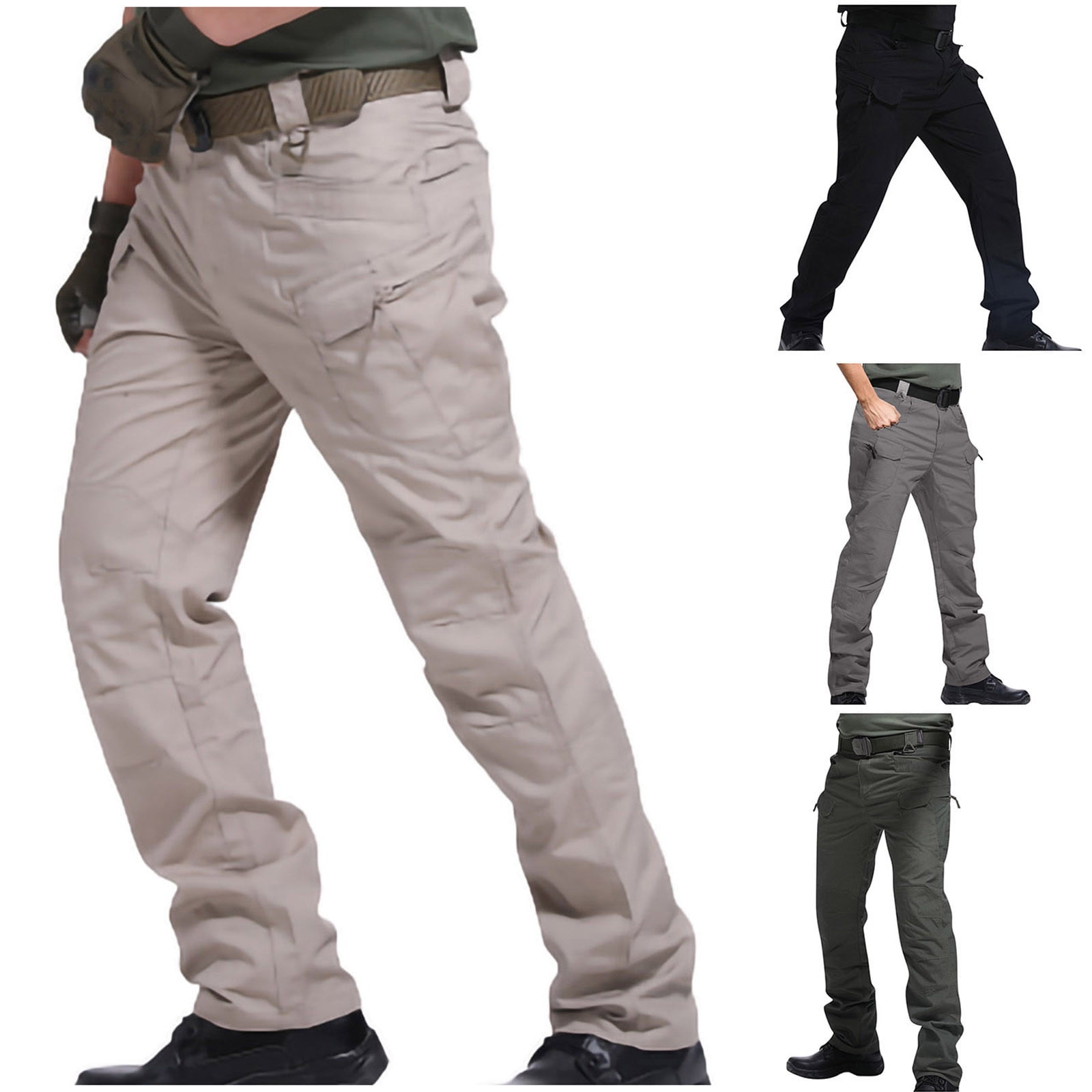 JURANMO Men s Tactical Pants Big and Tall Cargo Pants Outdoor Hiking Pants Waterproof Stretch Gym Workout Trousers with Pockets Deals of the Day Green XXXXL Walmart