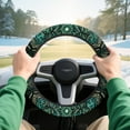 thumbnail image 4 of HUIACONG Green Mandala Golf Cart Steering Wheel Cover Soft Flannel Fabric Golf Cart Steering Wheel Protection Warm Comfortable Interior Universal Fit EZGO Yamaha Club Cars, 4 of 7