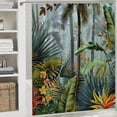 thumbnail image 6 of Orinice Tropical Plants Shower Curtain Set Plant Bathroom Set, Green Leaf Shower Curtain for Home Decoration 36x72, 6 of 7