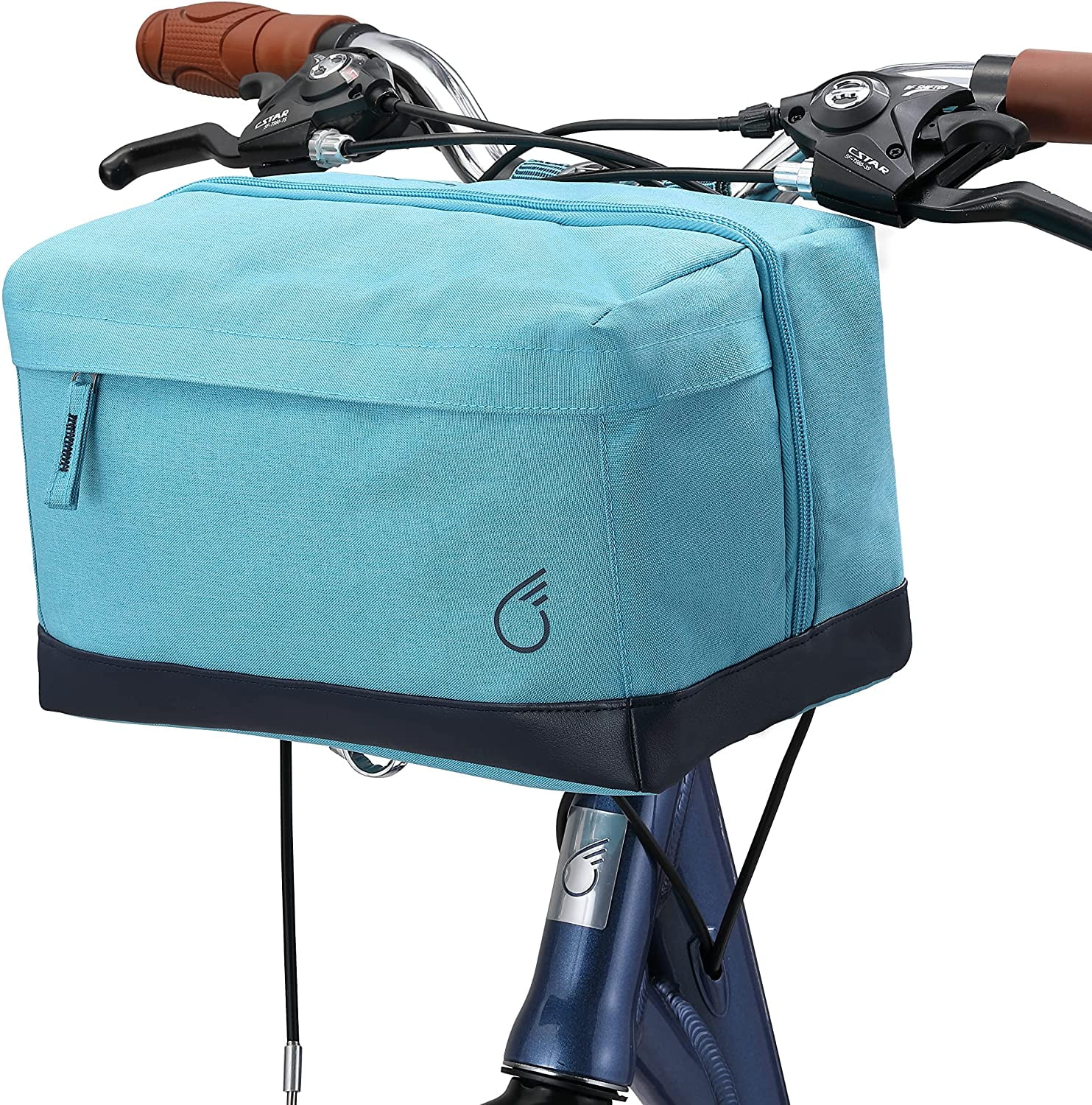 sixthreezero Bicycle Handlebar Pannier Bag Rear Rack Trunk with Waterproof, Light Blue