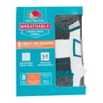 thumbnail image 3 of Fruit of the Loom Men's Breathable No Show Socks 8 Pack, 3 of 5