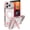 Pink Sorbet, variant on ZAGG Santa Cruz Snap Case with Kickstand for iPhone 17 Pro Max - Silver Drop Protection (13ft/4m) MagSafe Charging Compatible ClearGuard Anti-Yellowing Technology Scratch Resistant Phone Case