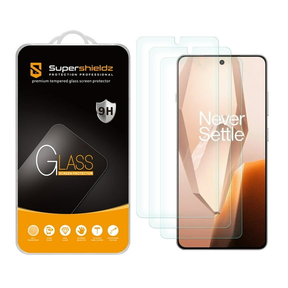 (3 Pack) Supershieldz Designed for Oneplus 13R Tempered Glass Screen Protector, Anti Scratch, Bubble Free