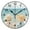 Black, variant on 9.84in Seaside PVC Canvas Wall and Table Clock with Canvas Texture, Black or Gold Hands