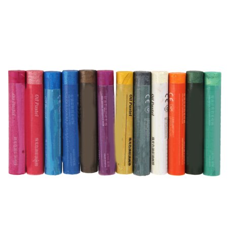 12 Colors Oil Pastels, Pearlescent Long Lasting 12 Colors Colored Oil ...