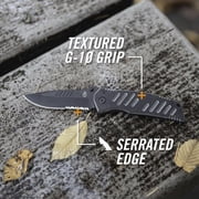 Gerber Swagger Knife, Serrated Edge, G-10 Handle in Black