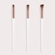 thumbnail image 5 of Juego de pinceles y brochas para cejas Pinceles finos angulares y detallados con diseño de cola Aplicación de precisión para maquillaje de ojos Cerdas de poliéster Mango de plástico ABS (blanco), 5 of 7