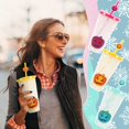 thumbnail image 2 of Halloween Cold Color Plastic Water Cup Three-piece Suit Funny Set Straw Plastic Cup, 2 of 7
