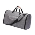 thumbnail image 4 of Bolso de lona, ​​bolso de viaje para traje, bolso de mano para ropa, bolso de hombro ligero para hombres, bolso de viaje de gran capacidad resistente Gris, 4 of 10