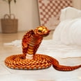 thumbnail image 4 of Realistic Snake Plush Toy - Soft Huggable Stuffed Animal with Safety Eyes Kids Comfort Companion(Orange), 4 of 6