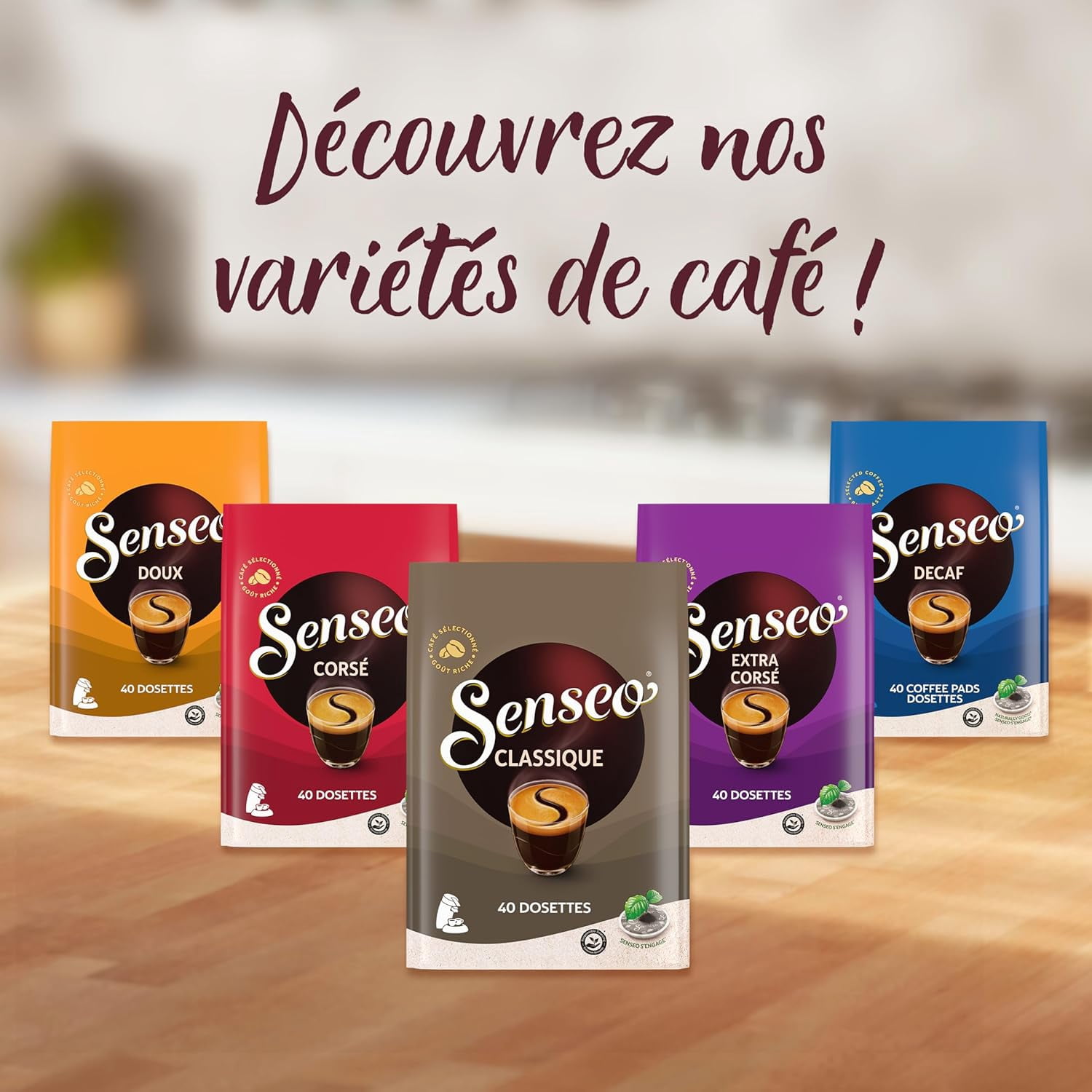 Senseo Espresso Coffee Pods ,Dark Roast Pads Arabica Blend Compatible with Philips Senseo Coffee Machines,3 Packs of 32 Pods