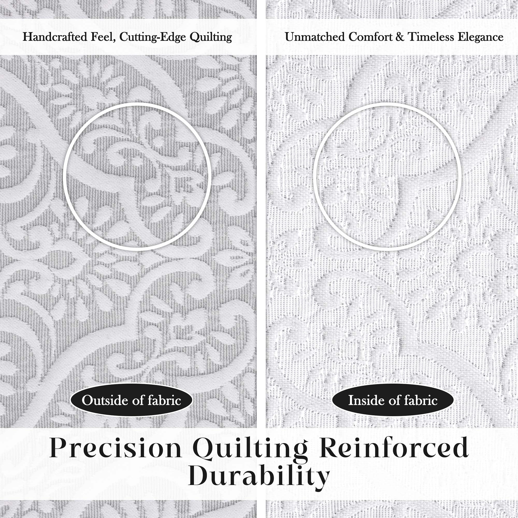 Superior Enzy Floral Matelasse Bedspread and Sham Set, 3-Piece Soft Textured Jacquard Bedspreads, California King, Silver
