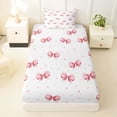 thumbnail image 3 of Erosebridal Cute Bow Girls Twin Sheet Sets, Princess Cartoon Bedding, 3-Piece, 3 of 5
