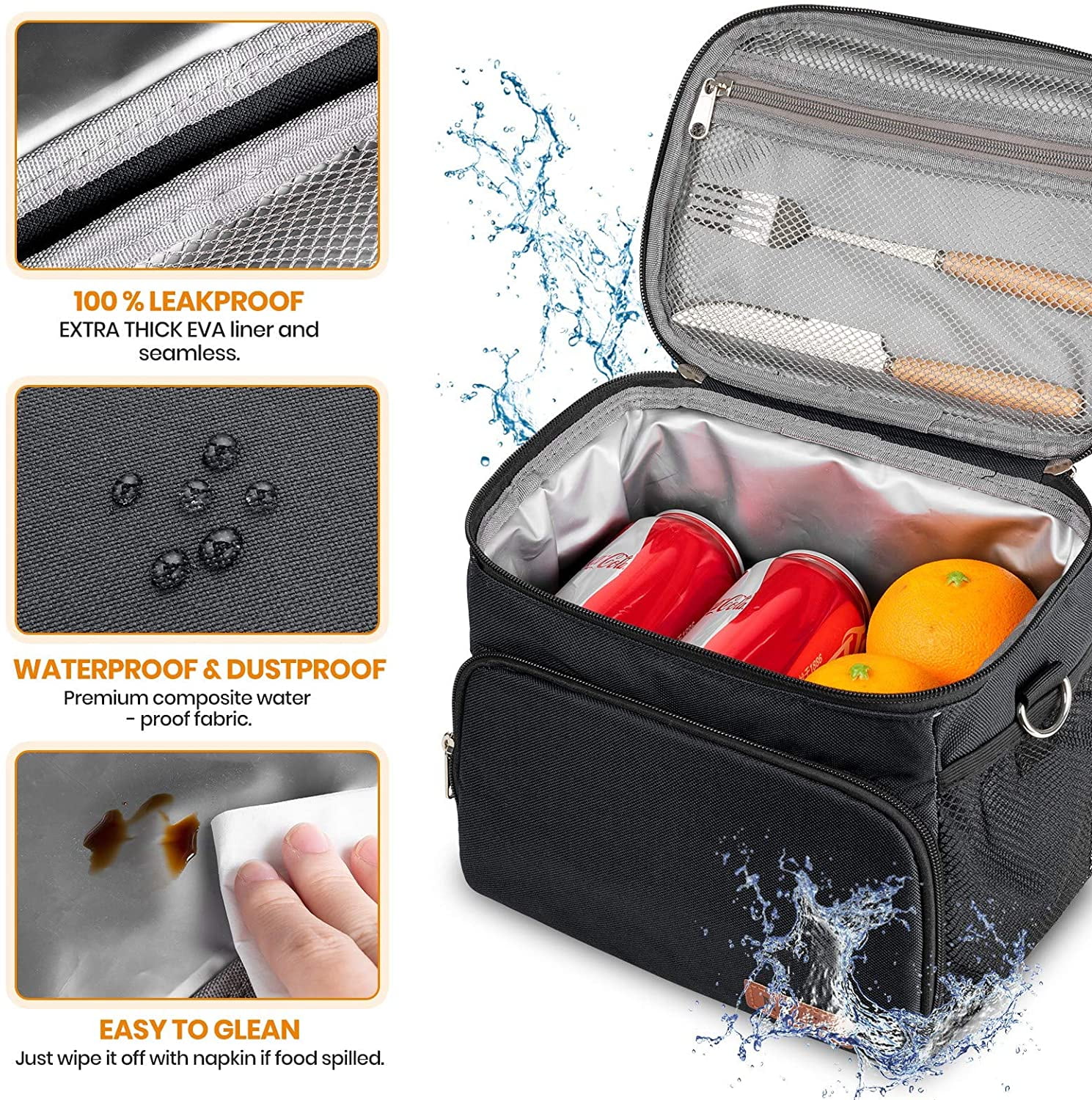 NIUTA 7.8 gal Soft Sided Cooler, Black