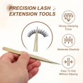 thumbnail image 4 of Uxcell High Precision Eyelash Tweezers Stainless Steel Anti-Static Thin Curved Tip Lash Extensions Tweezers Casual Beauty Tools for Eyelash Extensions, Gold, 4 of 7