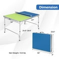 thumbnail image 3 of Costway Mini Table de Tennis 47 Pouces x 30 Pouces avec Hauteur Réglable pour Intérieur Extérieur, 3 of 10