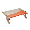 thumbnail image 3 of Hamaca resistente Asiento para cama Ahorro de espacio Soporta hasta 20 kg Estantes ajustables 15 cm Sin ventosa Gatos Ventana Percha para jugar Balcón naranja gris Fernando Hamaca para gatos, 3 of 8