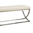 thumbnail image 2 of Benzara Modernly Charming Bench, White, 2 of 5