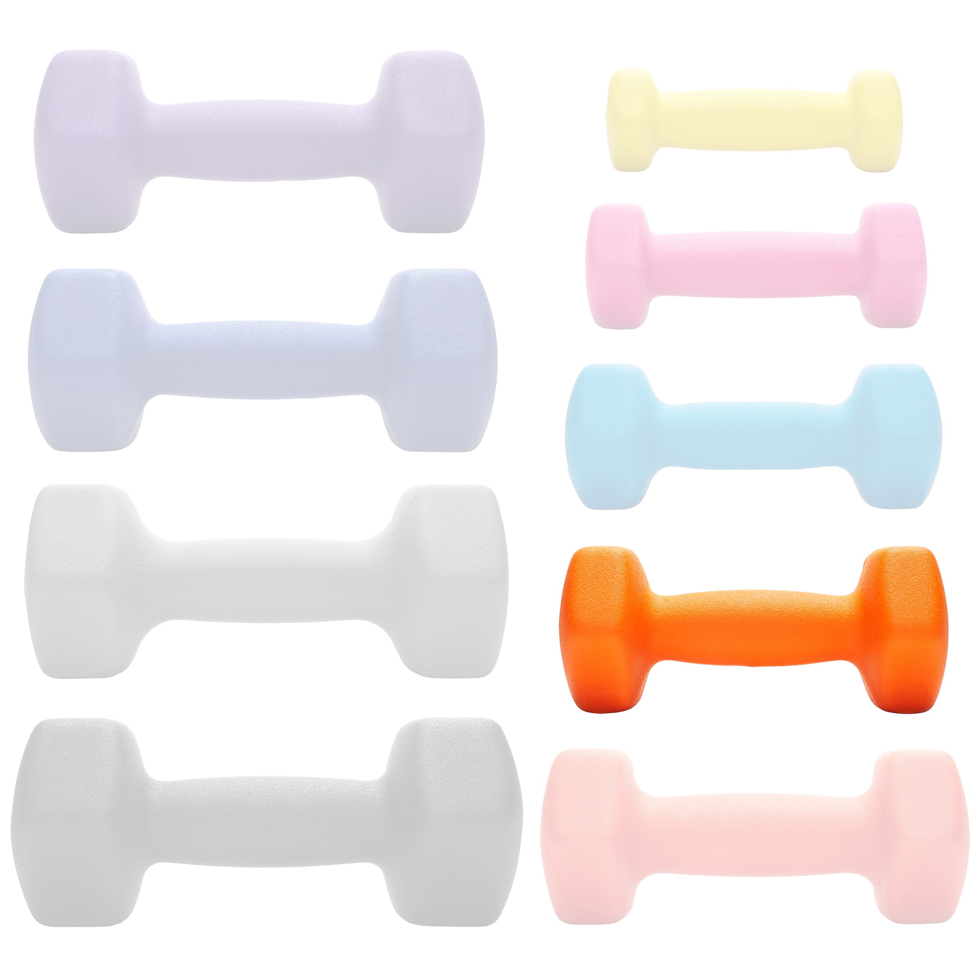 Philosophy Gym Neoprene Dumbbell Hexagon Hand Weights, 4 lb Pair - 8 lb Total