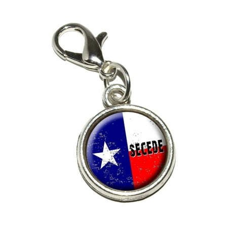 Texas Flag Charm - SECEDE - Texas Flag Distressed Bracelet Charm