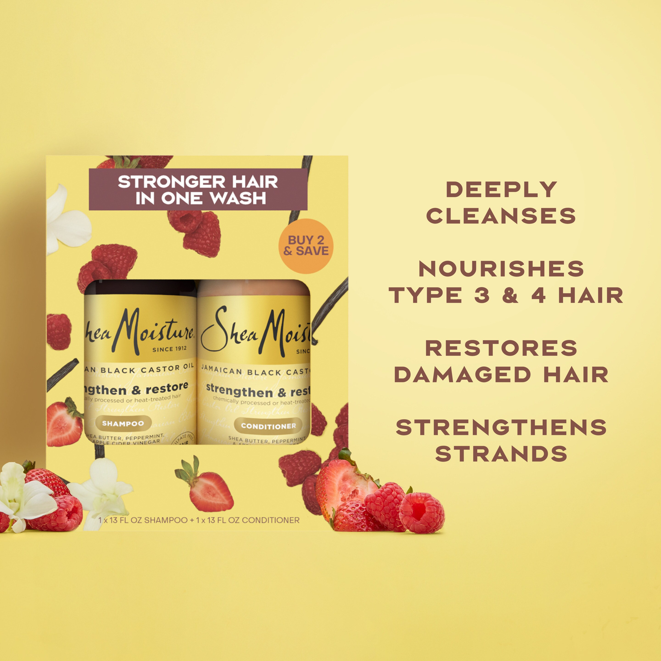 SheaMoisture Jamaican Black Castor Oil Shampoo & Conditioner photo 2